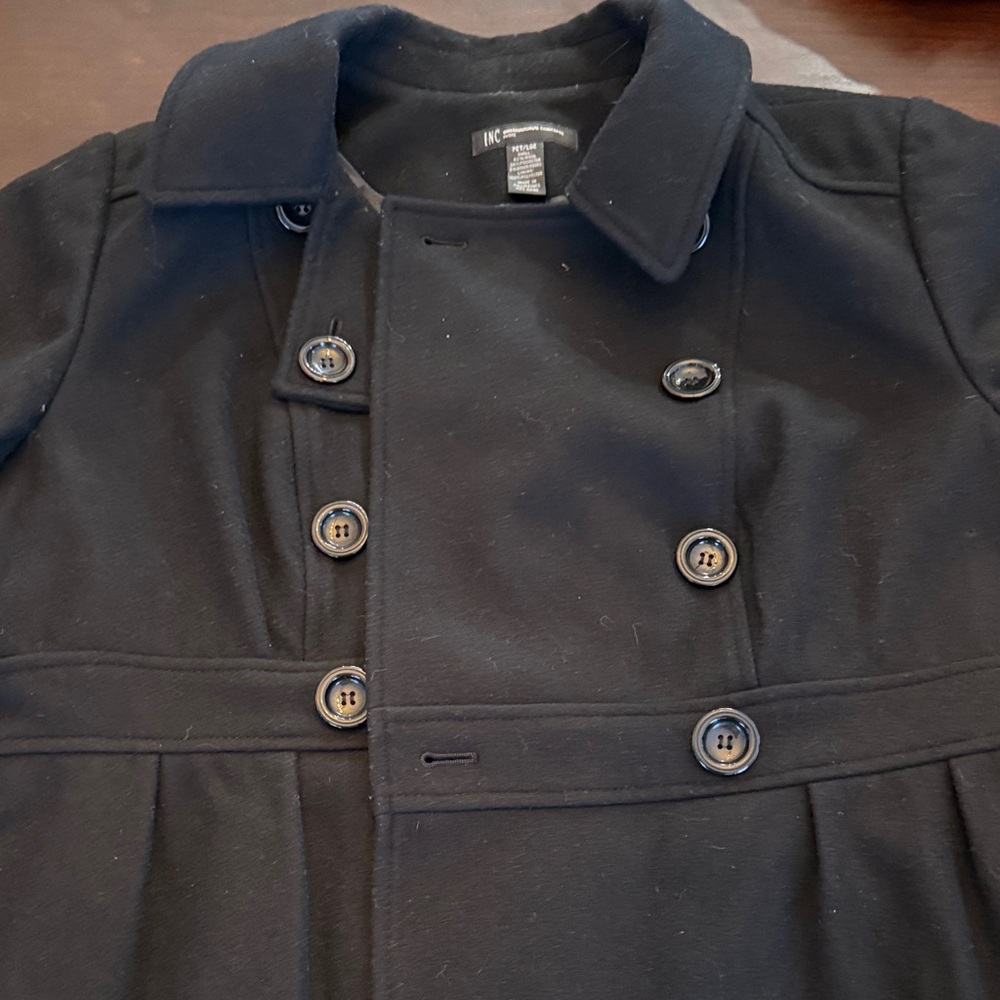 INC International Concepts women’s  Black Pea Coat
